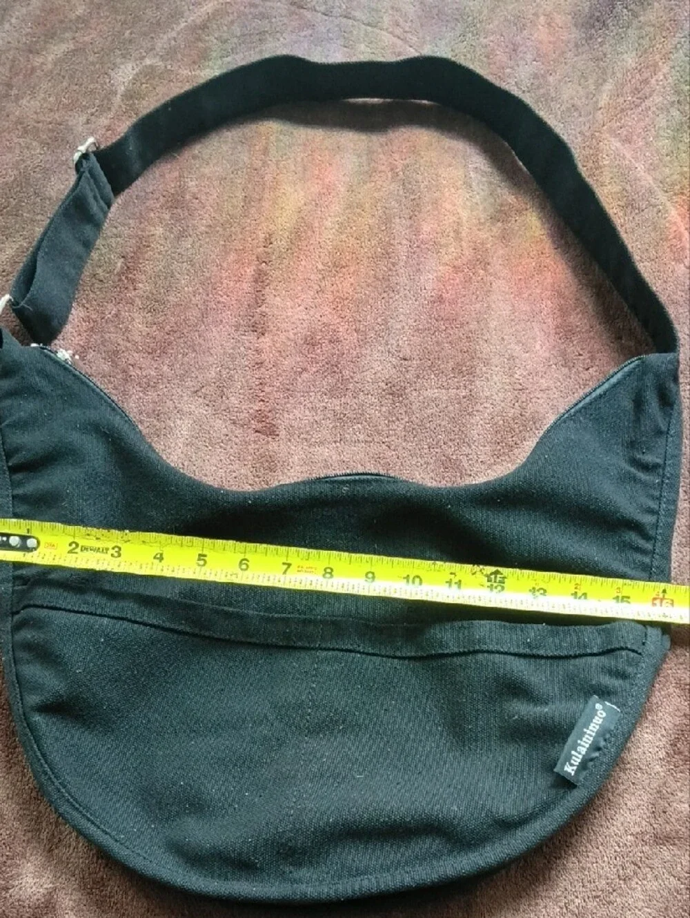 Kavu Black Canvas Crossbody Sling Bag